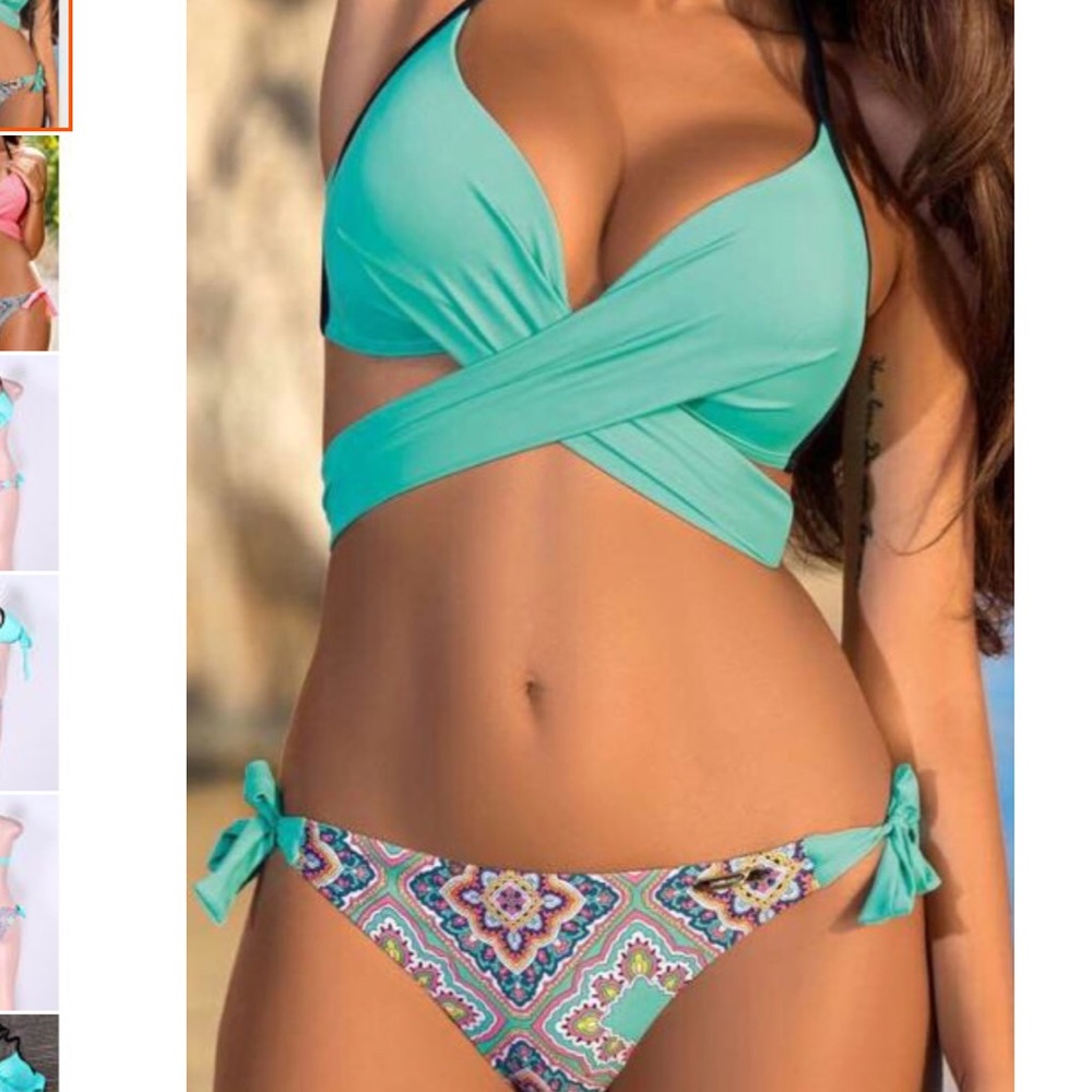 Sexy Halter Straps Steel care Bikini
